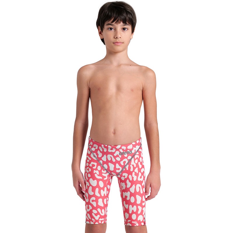 Arena - Boys Powerskin ST Next Leopard Jammers  Geranium