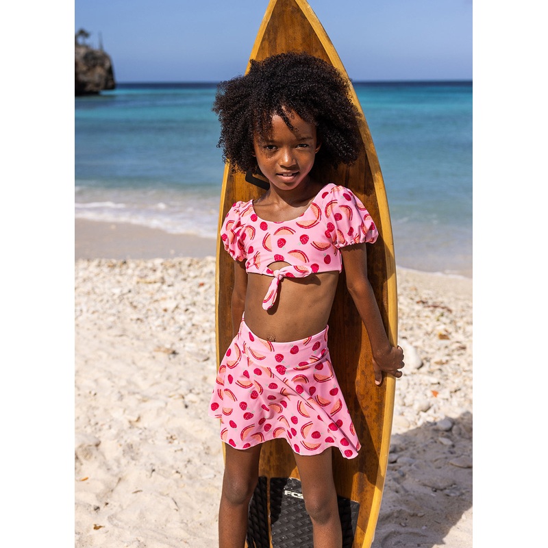 Snapper Rock Girls' Berry Sweet Knot Front Two Piece Bikini Set (Toddler, Little Kid, Big Kid)