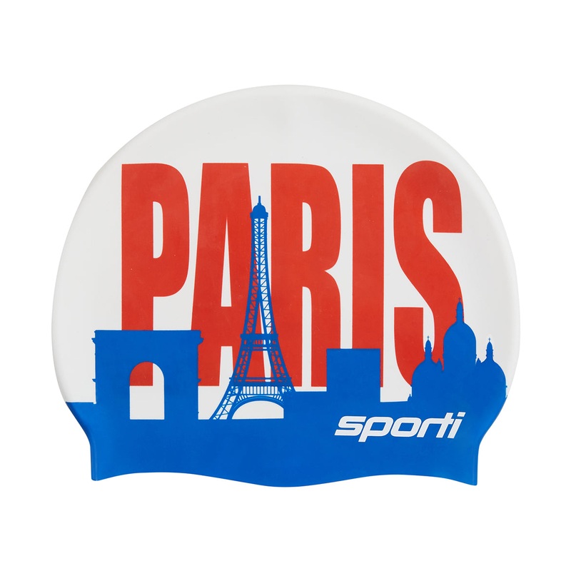 Sporti Paris Skyline Silicone Swim Cap