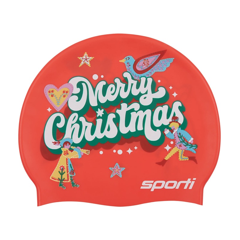 Sporti Christmas Countdown Silicone Swim Cap