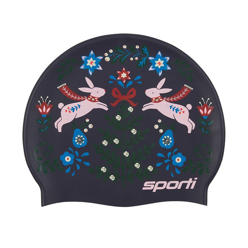 Sporti Folklore Forest Silicone Swim Cap