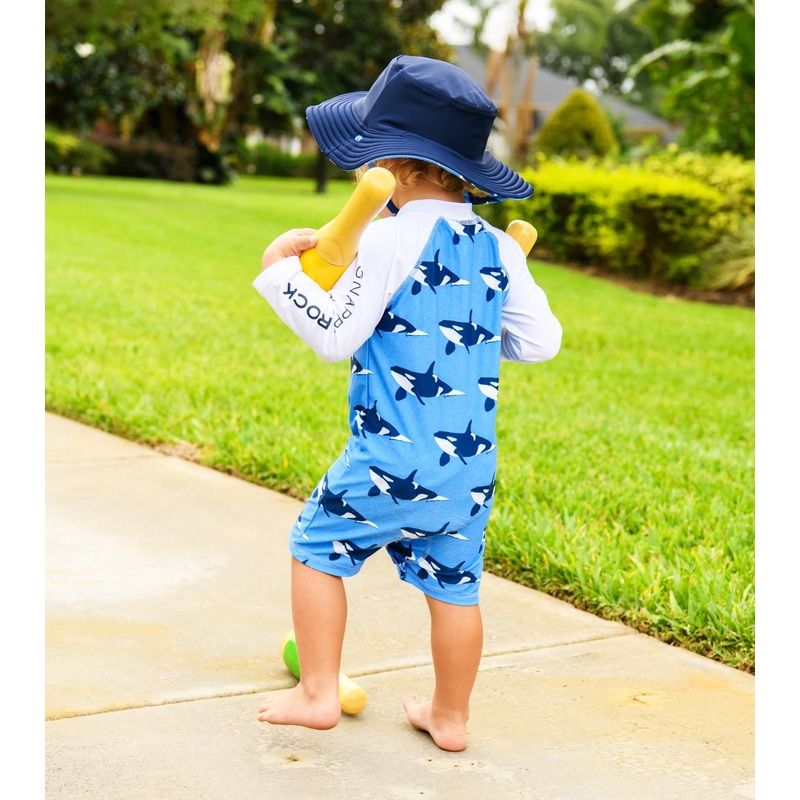 Snapper Rock Boys' Orca Ocean Reversible Bucket Hat