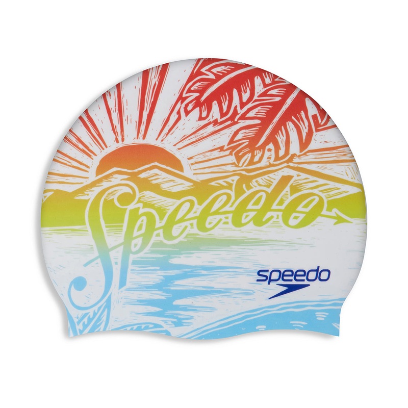 Speedo Printed Silicone Swim Cap