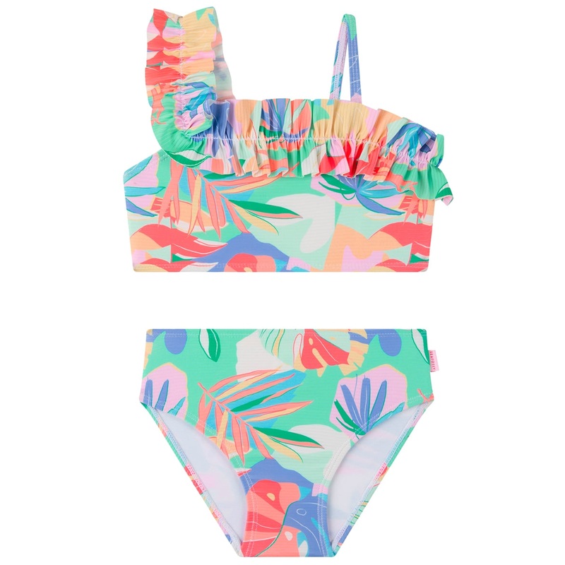 Seafolly Girls' Florida Keys Assymetrical Two Piece Bikini Set (Baby, Toddler, Little Kid)
