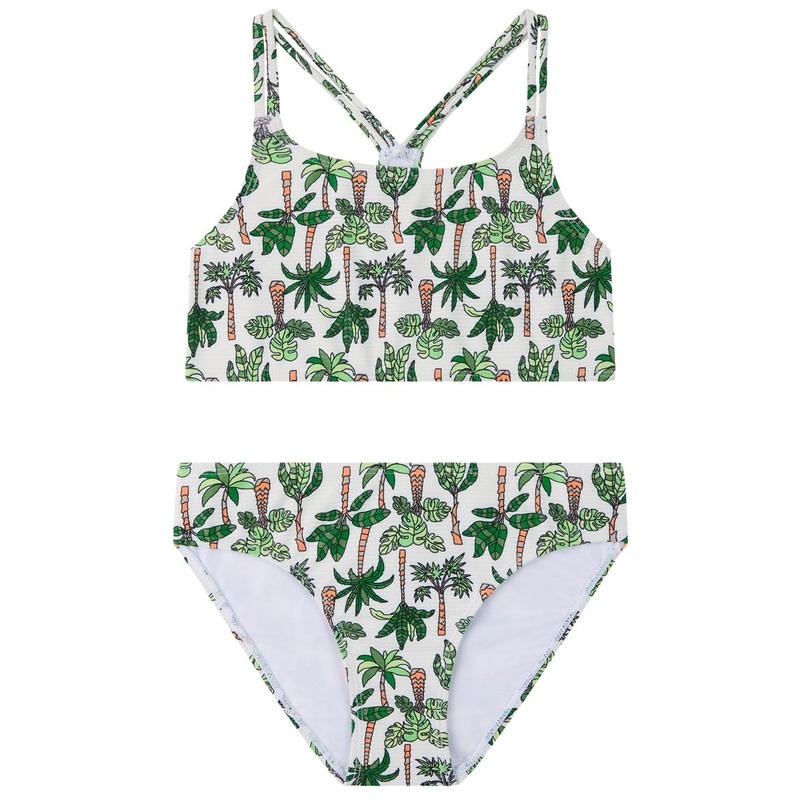 Seafolly Girls' Palm Cove Multi Strap Two Piece Bikini Set (Big Kid)