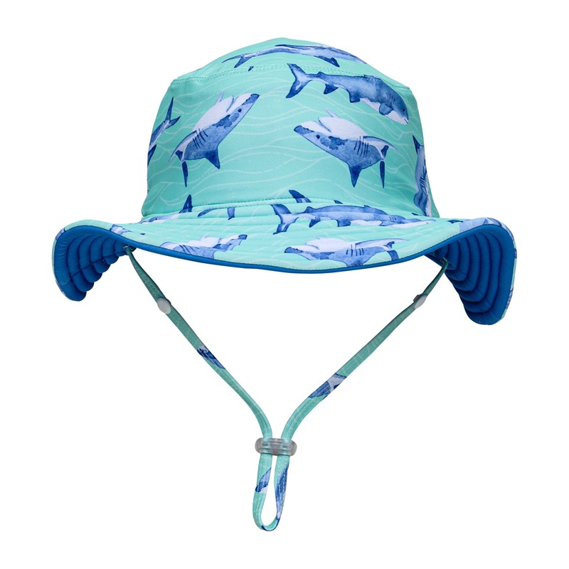 Snapper Rock Boys' Minty Shark Reversible Bucket Hat