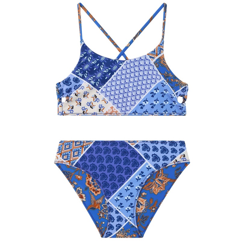 Seafolly Girls' Royal Reversible Two Piece Bikini Set (Big Kid)