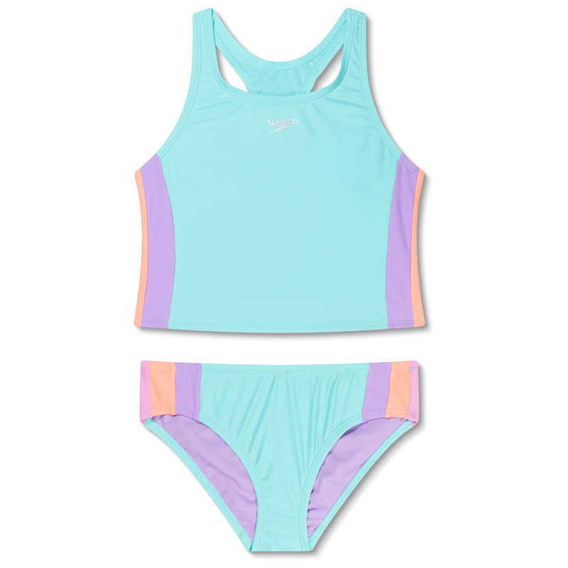 Speedo Girl's Colorblock Tankini Set (Little Kid, Big Kid)