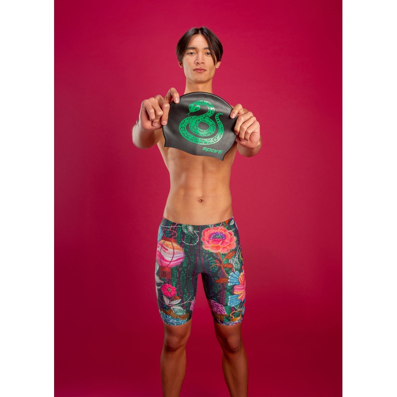 Sporti Limited Edition Snake Silicone Swim Cap