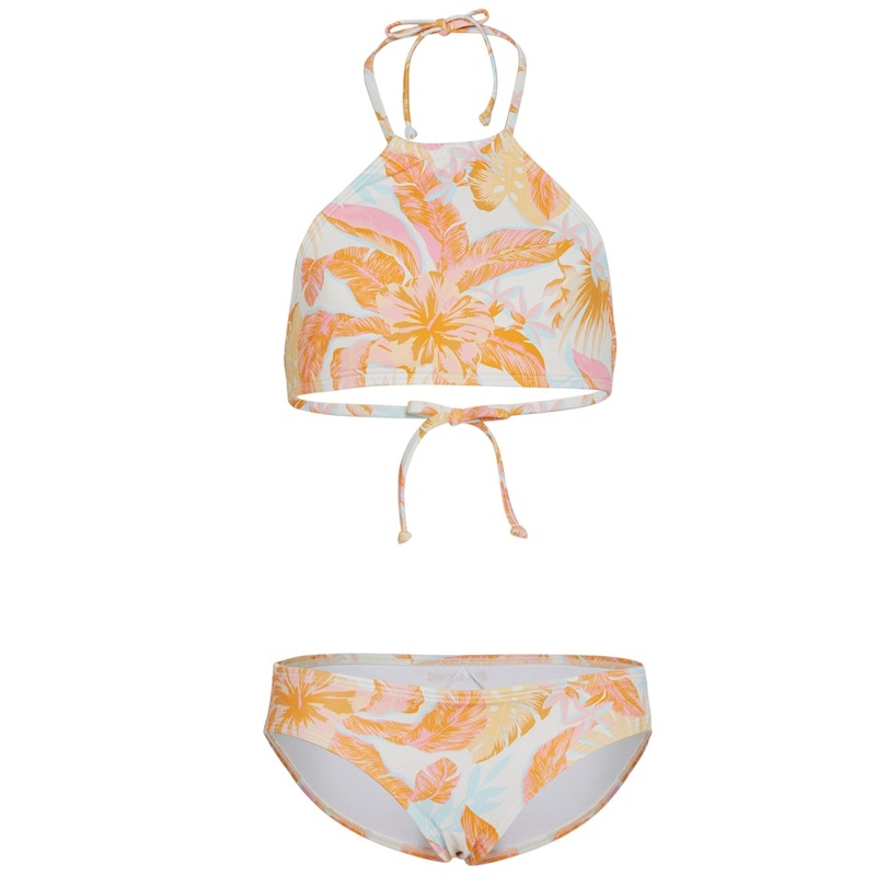 Billabong Girls' Tropical Punch High Neck Two Piece Bikini Set (Little Kid, Big Kid)