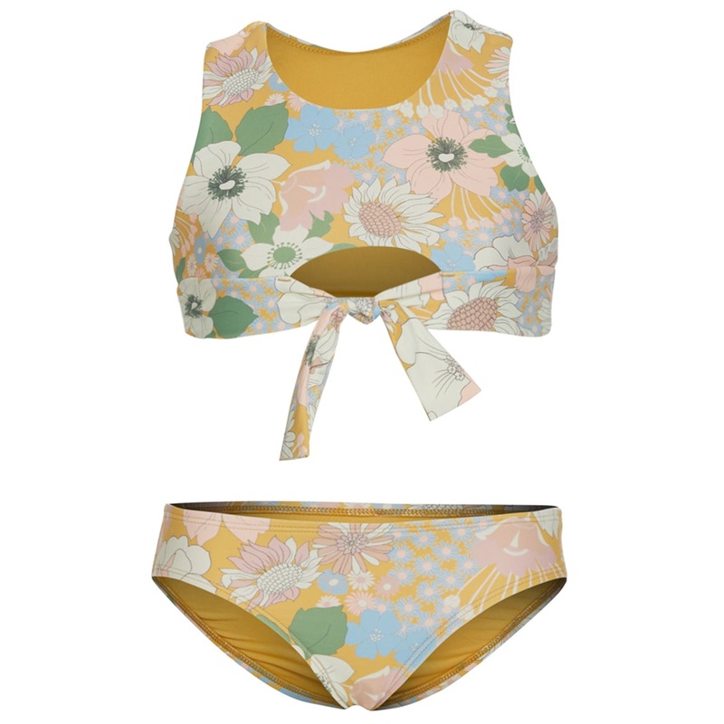 O'Neill Girls' Twiggy Banded Tie Front Swim Set (Little Kid, Big Kid)