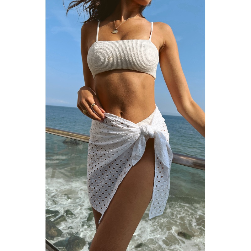 Leyla Sarong ~ White Eyelet