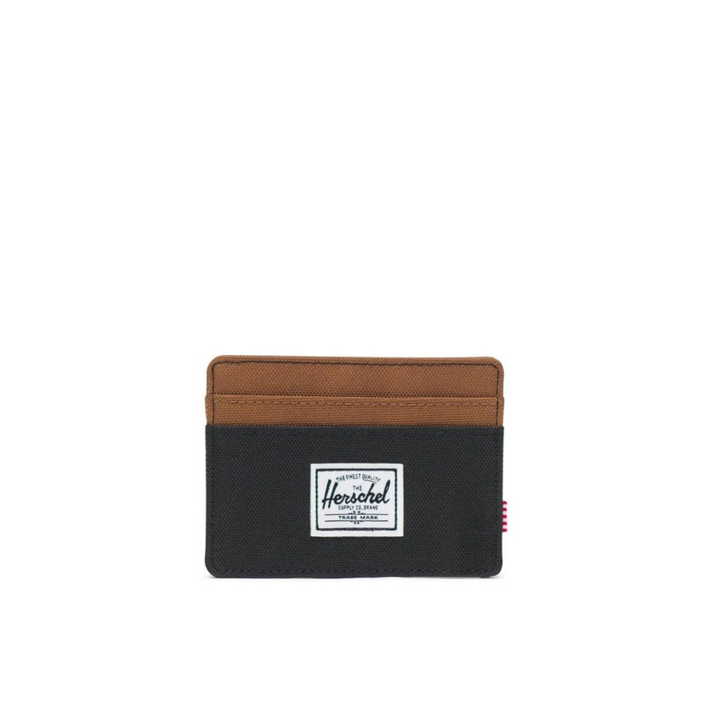 Herschel Charlie RFID Wallet-Black/Saddle Brown