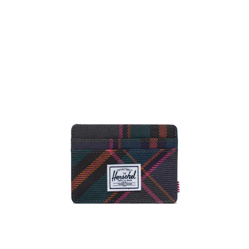 Herschel Charlie RFID Wallet-Pewter Plaid