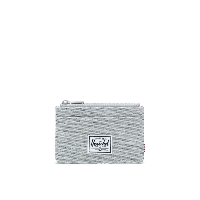 Herschel Oscar Wallet-Light Grey Crosshatch