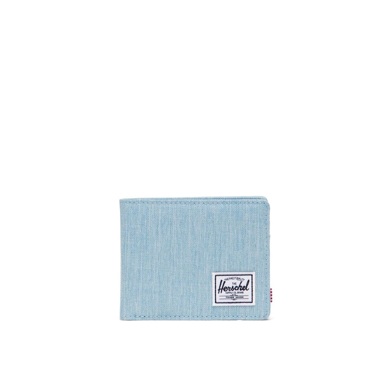 Herschel Roy RFID Wallet-Light Denim Crosshatch