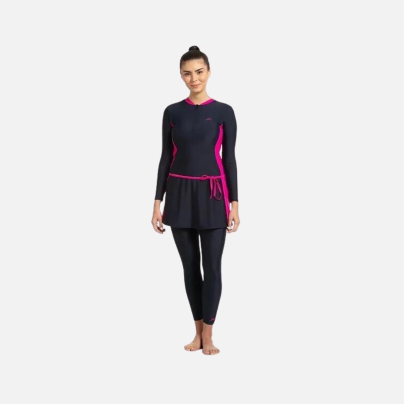 Speedo Adult Female 2Pc Full Body Suit - True Navy/Electric Pink
