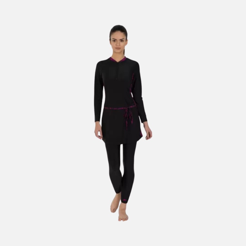 Speedo BoomSplice Two Piece Women's Full Body Suit -Black/ElectricPink