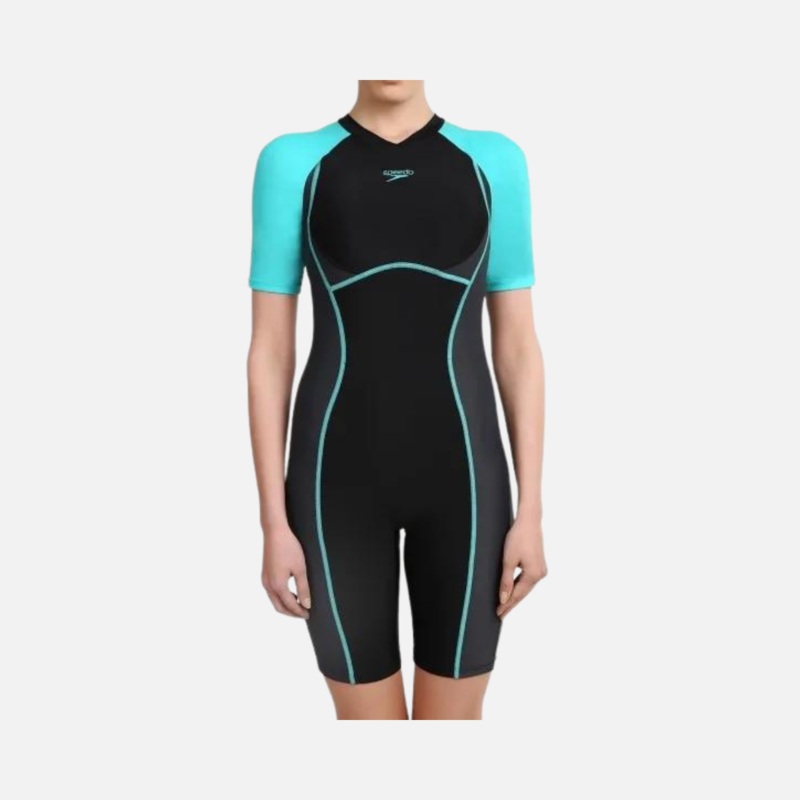 Speedo Essential Splice Kneesuit - Black/Oxid Grey/Bali Blue