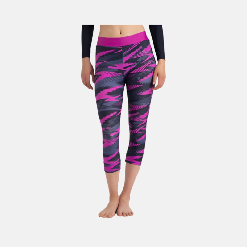 Speedo  Endurance10 Hyperboom Print Contrast Women's Swim Capri -True Navy/Hapuna Blue/Diva
