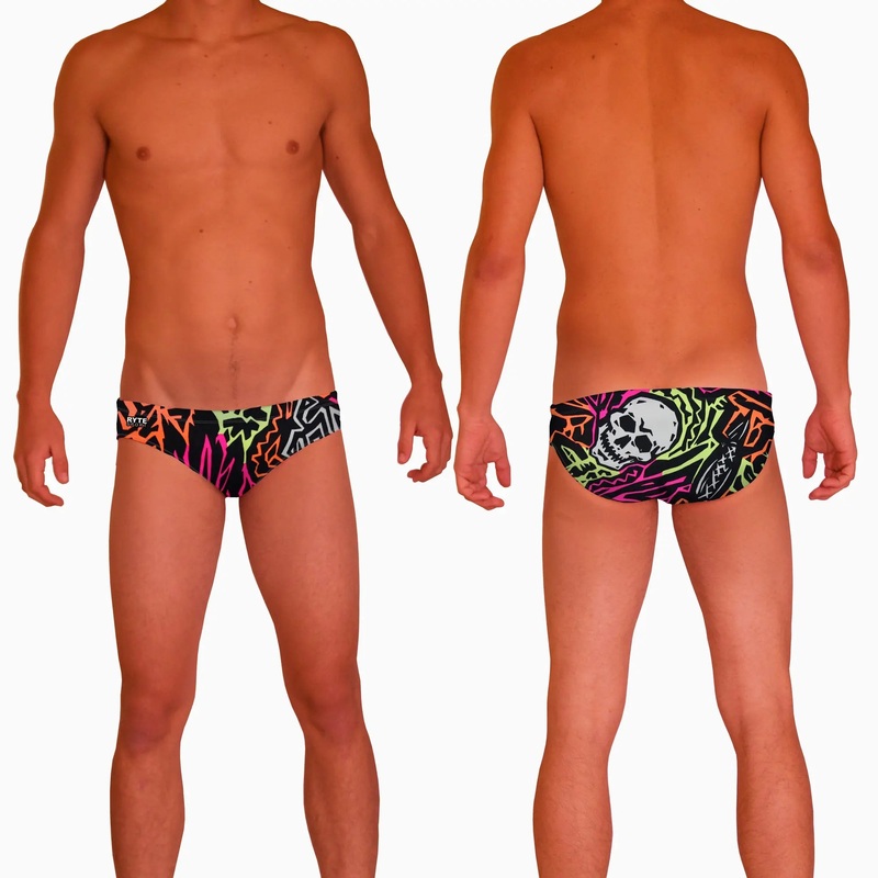 1987 Skulls Mens Water Polo Suit