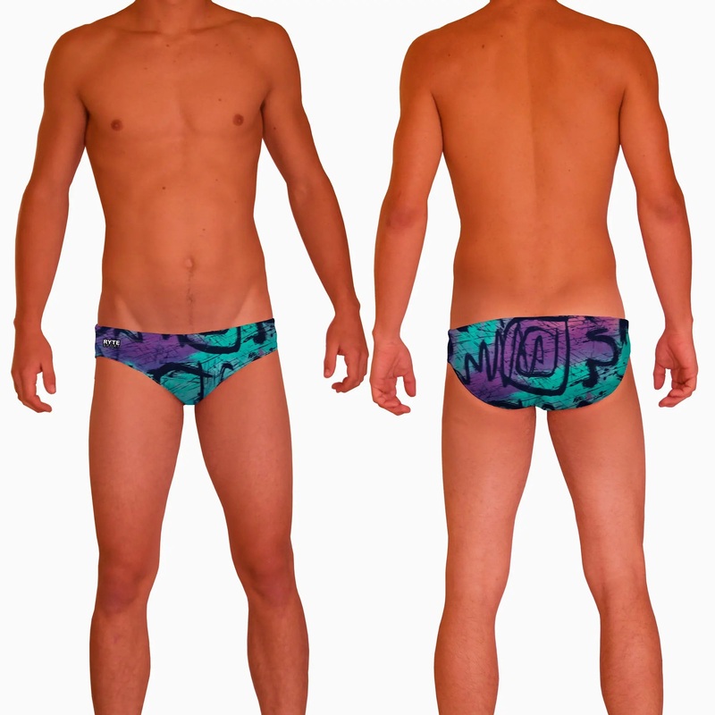 1989 Graffiti Mens Water Polo Suit
